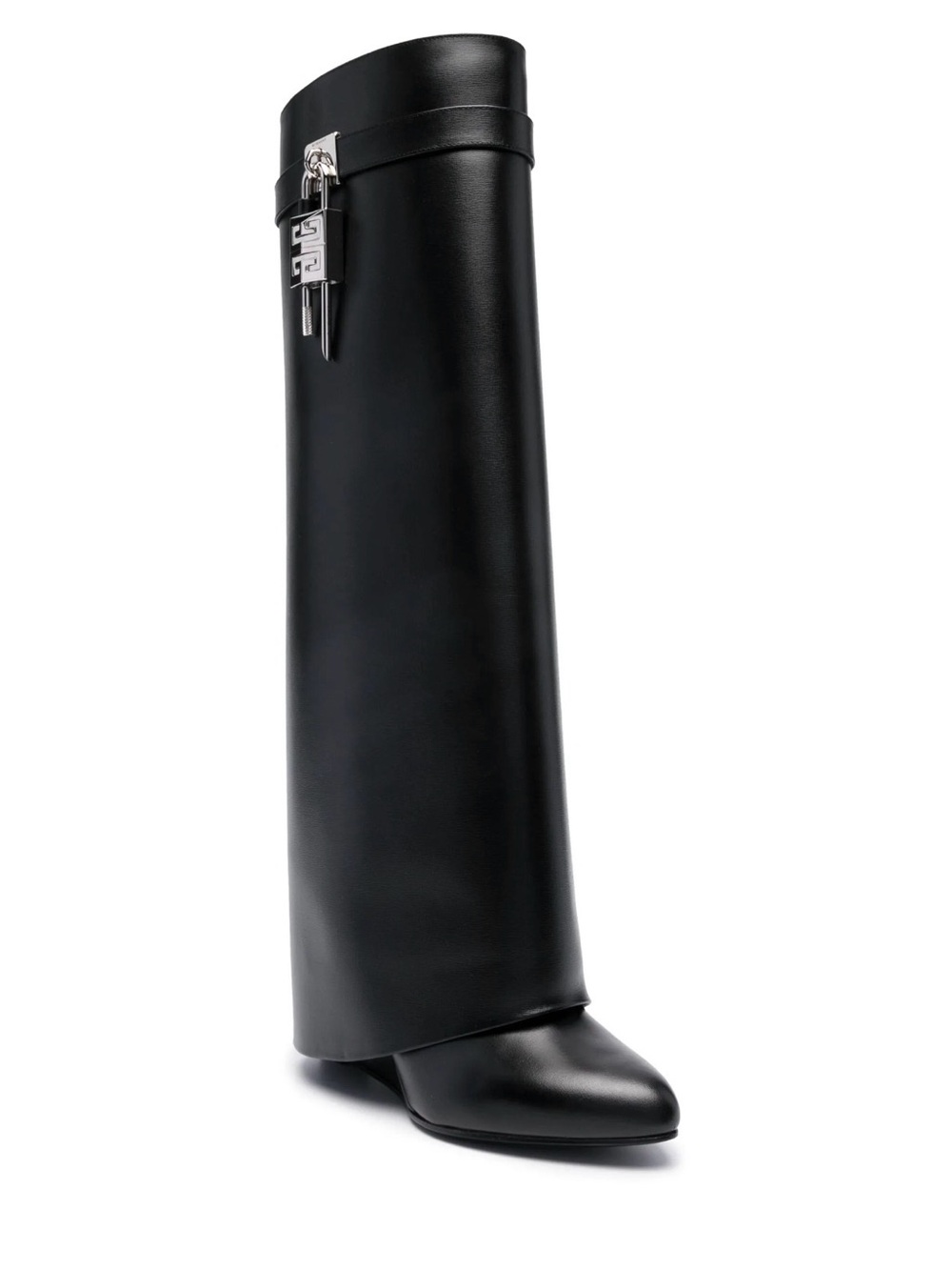 Givenchy shark lock Pant boots— Black Leather with Logo Charm. Very comfortable